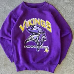 Minnesota Vikings Logo Nfl Unisex Sweatshirt Retro Purple
